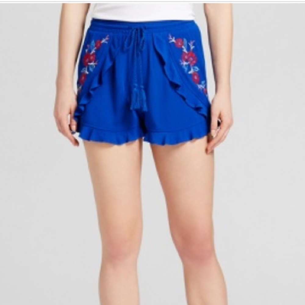 Brand new Embroidered soft short in Royal blue - Picture 2 of 5